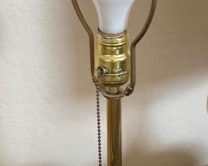 2pc MCM VH Woolums Teak Wood Lamps PAIR	19.5in H x 7in Diameter	
