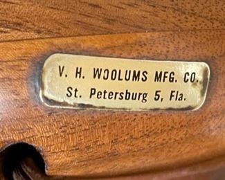 2pc MCM VH Woolums Teak Wood Lamps PAIR	19.5in H x 7in Diameter	
