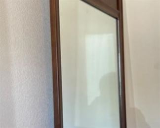 MCM 9-Drawer Walnut parquet Dresser w/ Mirror	30x60x18.5in	HxWxD
