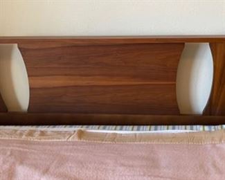 MCM Full Size Walnut Bed Frame w/ Mattress	38x60x79in	HxWxD
