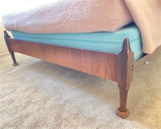 MCM Full Size Walnut Bed Frame w/ Mattress	38x60x79in	HxWxD
