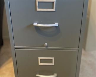 Vintage 2-Drawer Metal File cabinet	29x15x26in	HxWxD
