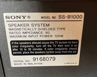 Sony SS-B1000 Bookshelf Speakers	10x6.75x7.5in	HxWxD
