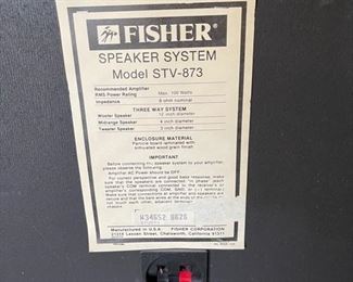 Fisher STV-873 Vintage Speakers	36x14.5x13.5in	HxWxD
