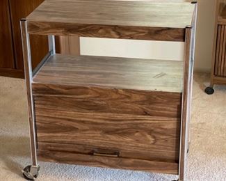Faux Walnut Kitchen Cart	31x28x15.5in	HxWxD
