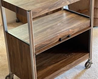 Faux Walnut Kitchen Cart	31x28x15.5in	HxWxD
