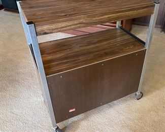 Faux Walnut Kitchen Cart	31x28x15.5in	HxWxD
