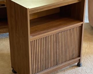 Faux Walnut Rolling AV Cart	29x23.5x13	HxWxD
