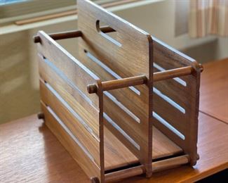 MCM Kalmar Teak Record Album Rack	13x16x10.5in	HxWxD
