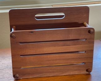 MCM Kalmar Teak Record Album Rack	13x16x10.5in	HxWxD
