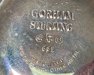 #1 Gorham Sterling WEIGHTED Candle Holders PAIR	4in H x 4in Diameter	
