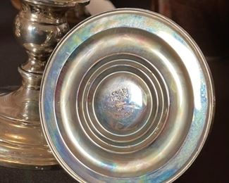 #1 Gorham Sterling WEIGHTED Candle Holders PAIR	4in H x 4in Diameter	
