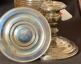 #2 Gorham Sterling WEIGHTED Candle Holders PAIR	4in H x 4in Diameter	
