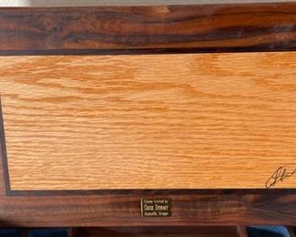 Chuck Stewart Wood Jewelry Trinket Box	5x15x9in	
