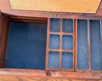 Chuck Stewart Wood Jewelry Trinket Box	5x15x9in	
