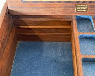 Chuck Stewart Wood Jewelry Trinket Box	5x15x9in	
