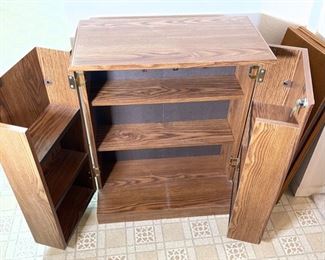 Large Faux Walnut AV Cabinet	29.5x23.5x12in	HxWxD
