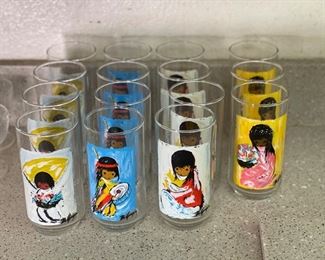 Set of 15 DeGrazia Glasses	5 5/8 x 2 7/8in	
