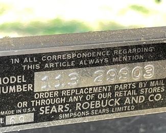 Craftsman 10in Vintage Table-saw 113 29903	37x40x40in	HxWxD
