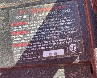 Craftsman 7 1/4in Circular Saw in Case 315.108340		