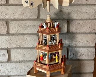 Lillian Vernon Christmas Nativity Carousel Wood in Box	18in H	
