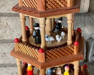 Lillian Vernon Christmas Nativity Carousel Wood in Box	18in H	
