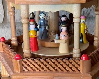 Lillian Vernon Christmas Nativity Carousel Wood in Box	18in H	
