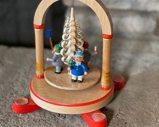 Wood Christmas carousel	8in H	
