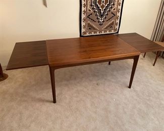 MCM Vejle Stole Danish Modern Rosewood Draw Leaf Expanding Dining Table Mobelfabrik	28.5 in H x 35in W x54.5 to 94 in long
