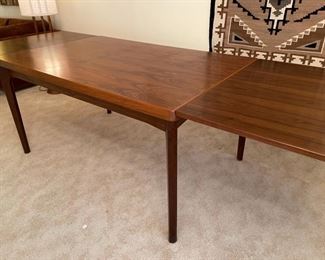 MCM Vejle Stole Danish Modern Rosewood Draw Leaf Expanding Dining Table Mobelfabrik	28.5 in H x 35in W x54.5 to 94 in long
