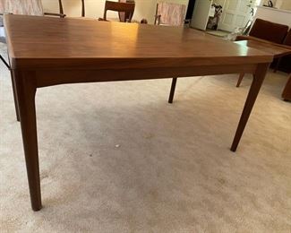 MCM Vejle Stole Danish Modern Rosewood Draw Leaf Expanding Dining Table Mobelfabrik	28.5 in H x 35in W x54.5 to 94 in long
