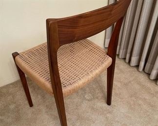 6pc MCM Niels Moller Svegards  Markaryd Teak Wood Chairs Scandinavian	30in.x16in.x18in	HxWxD
