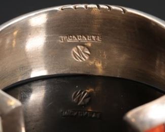 Authentic Jesse Monongye Silver Multi-Stone Cuff Bracelet Hopi Navajo Native American	6in	
