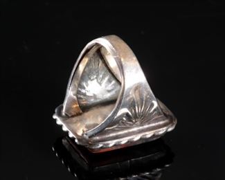 Navajo Bloodstone Ring Native American	Sz: 8.5	
