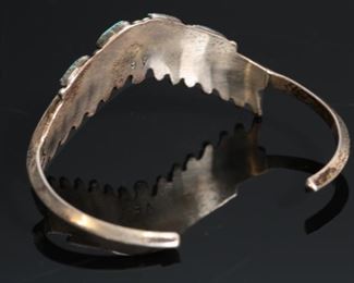 Navajo Abraham Begay Petit Point Silver & Turquoise Bracelet	Sz: 6	
