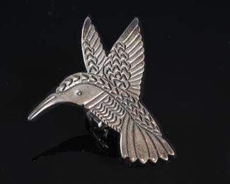 Navajo Allison Snowhawk Lee Sterling Silver Hummingbird Pin Brooch Native American	42x35mm	
