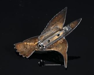 Navajo Allison Snowhawk Lee Sterling Silver Hummingbird Pin Brooch Native American	42x35mm	
