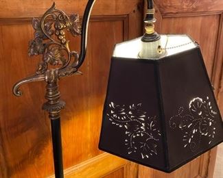 3A - $75 Antique floor lamp with grape design