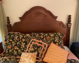 6-  $275 Wood full size bed headboard + mattress & box spring 	