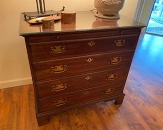 17- $275 - Pennsylvania house small chest drawer (4) and one pull table 31”L x 18 1/2”D x 30”H								