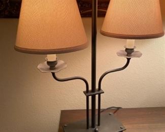 19- $40 - Lamp double light – metal base 				