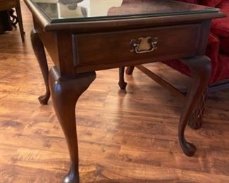 27- $70 Pennsylvania house small table with single drawer with cabriole legs padded feet 2’L x 27”D x 23”H 						