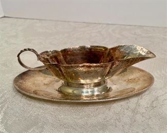 #57 small martele Sterling creamer & plate 3.21 ounces $68