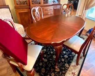 36- $475	Dining Table & 4 chairs  + 2 chairs different  with slipcover or not + 1 leave 18” – 40”W x 64”L (size without the leave)