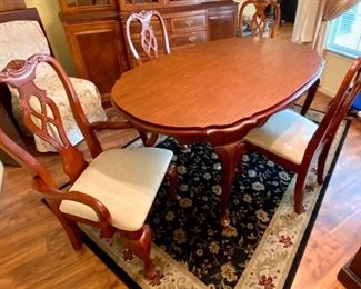 36- $475	Dining Table & 4 chairs  + 2 chairs different  with slipcover or not + 1 leave 18” – 40”W x 64”L (size without the leave) - HAS PAD - Always kept Pads on. 