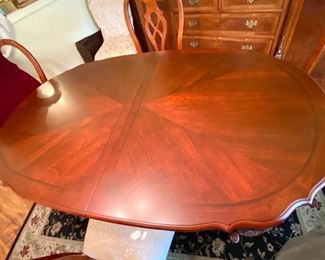 36- $475	Dining Table & 4 chairs  + 2 chairs different  with slipcover or not + 1 leave 18” – 40”W x 64”L (size without the leave)