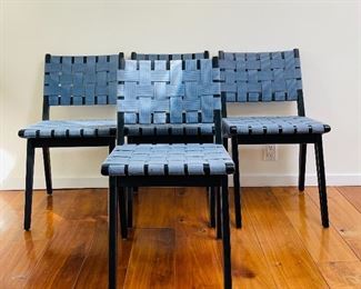 Four Knoll Risom Side Chairs