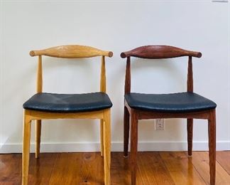 Pair of Hans Wegner-style Elbow Chairs