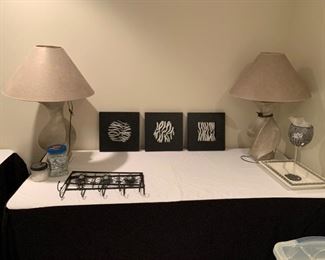 Lamps, pictures, etc