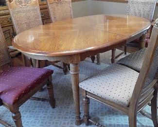 Table/Chair detail, 9-piece dining room set
